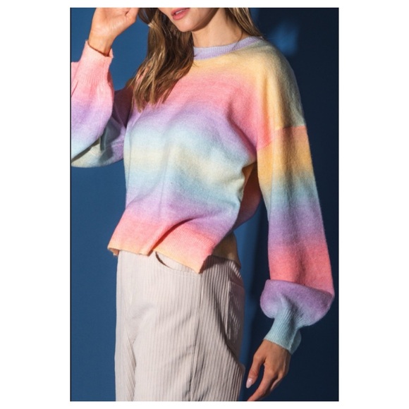 131 ❤️ Very J Rainbow ombre sweater - Picture 2 of 3